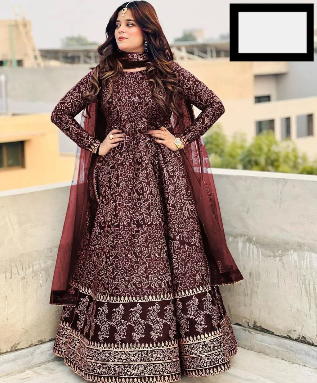 Fancy Samooz Silk Printed Maxi 3 pieces For Girls