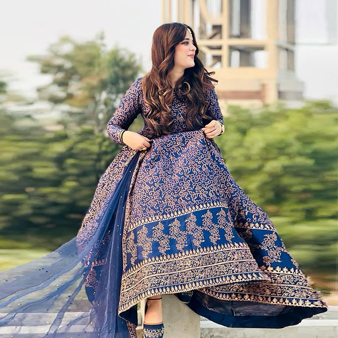 Fancy Samooz Silk Printed Maxi 3 pieces For Girls