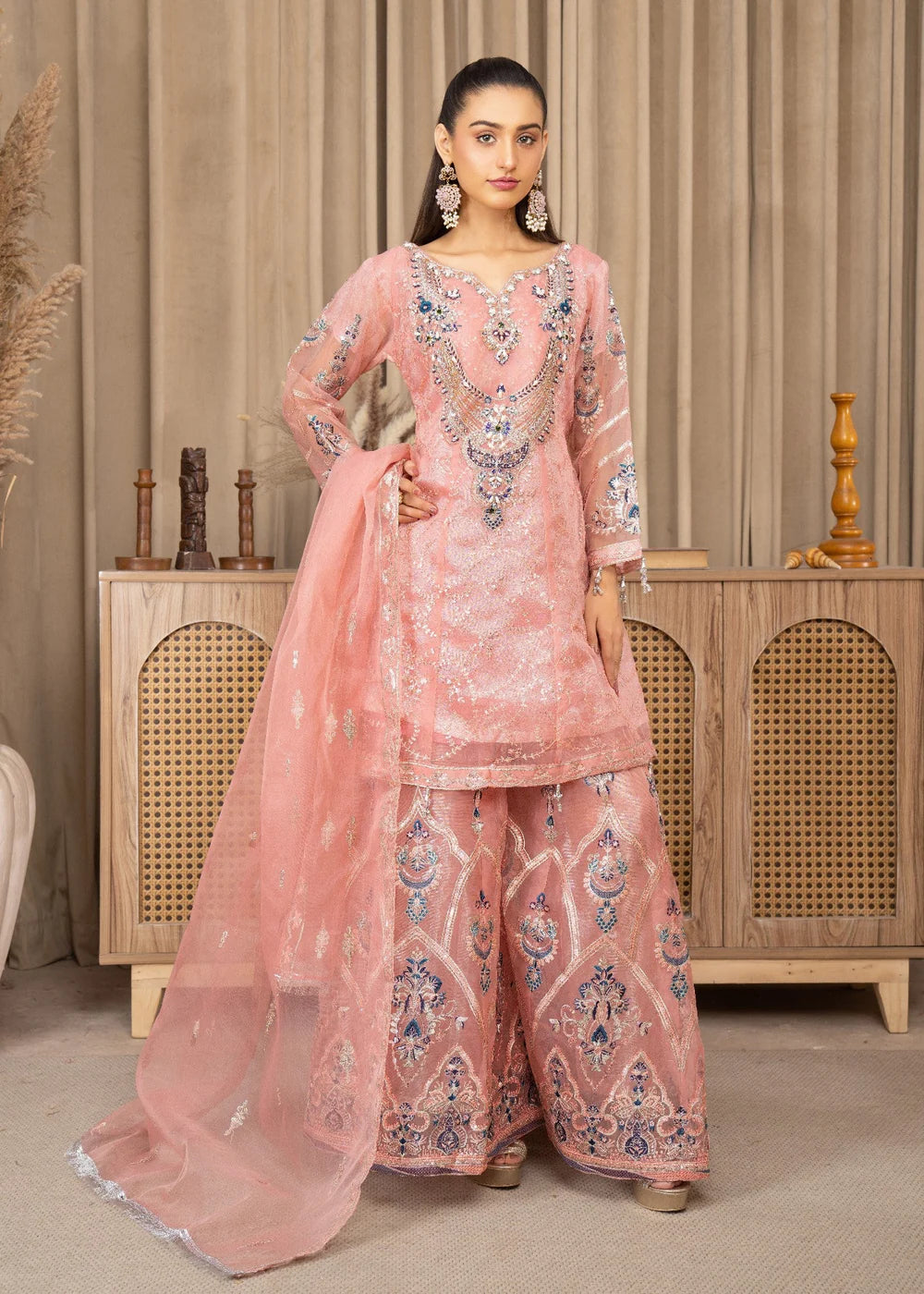 Pink 3-Piece Sharara