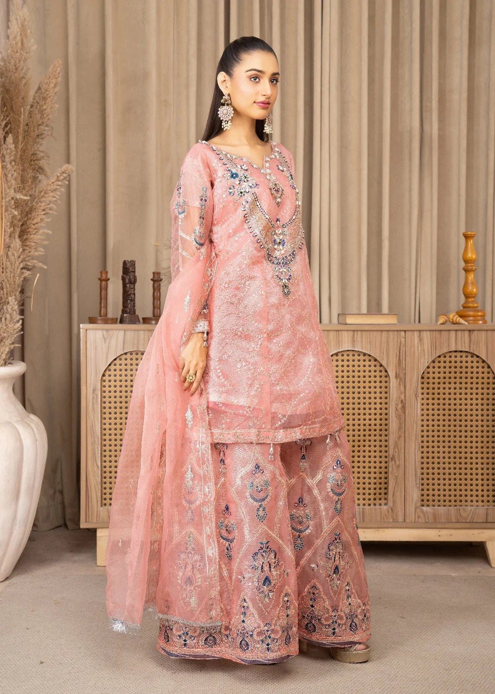 Pink 3-Piece Sharara