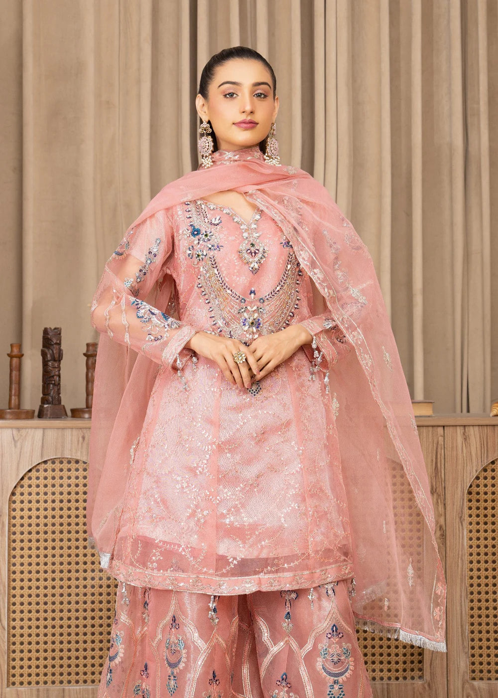 Pink 3-Piece Sharara
