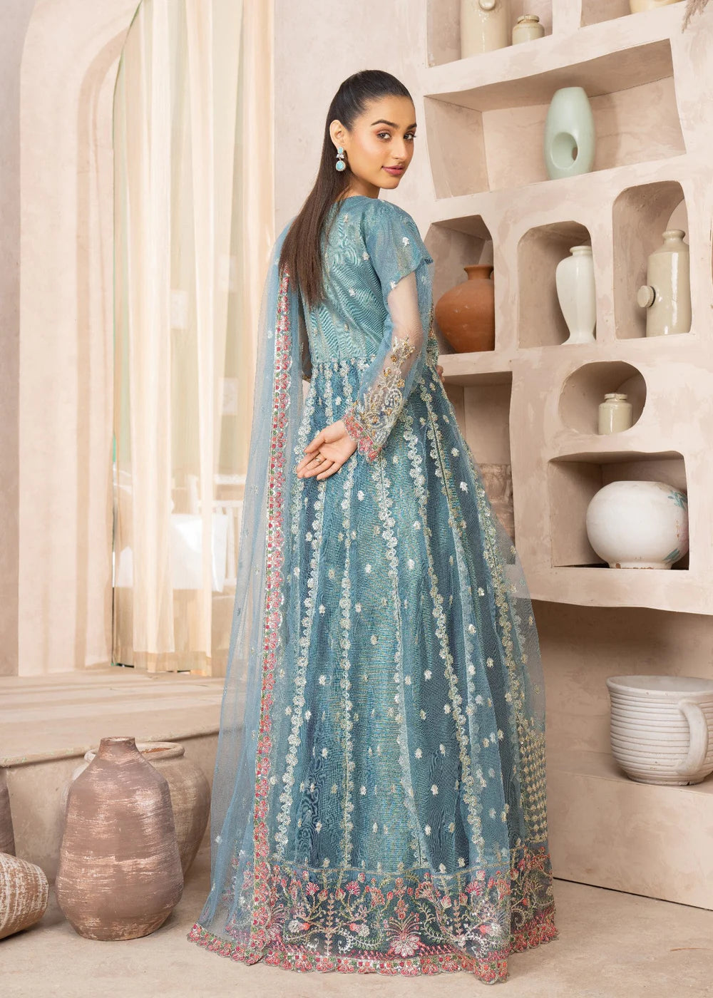 Light Blue Net Maxi – 3Piece