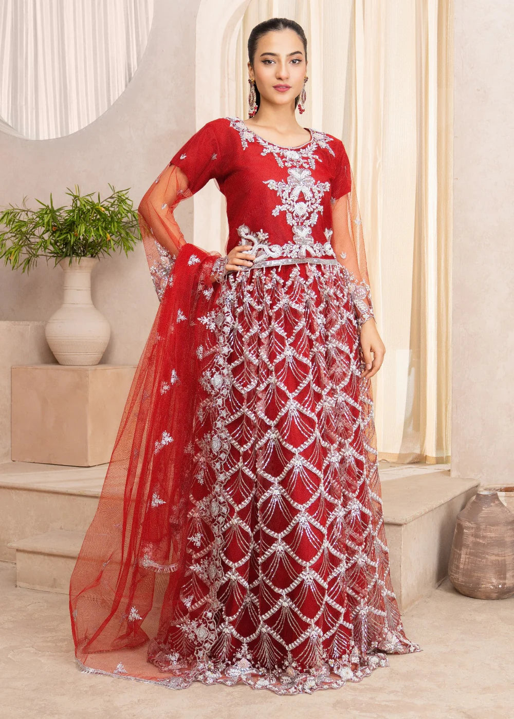 Red 3-Piece Lehenga