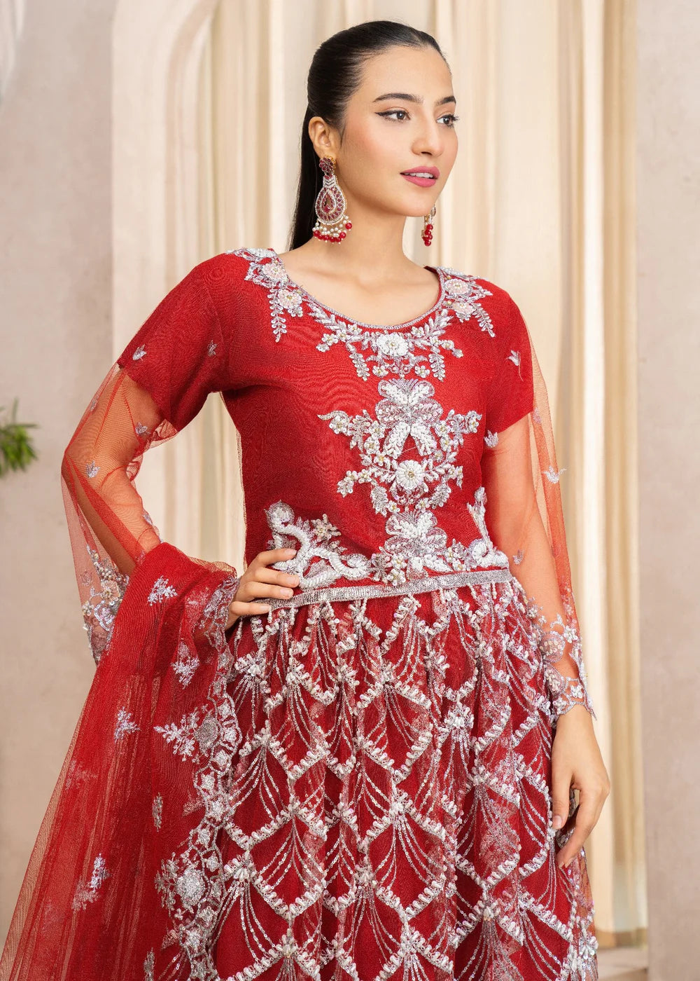 Red 3-Piece Lehenga