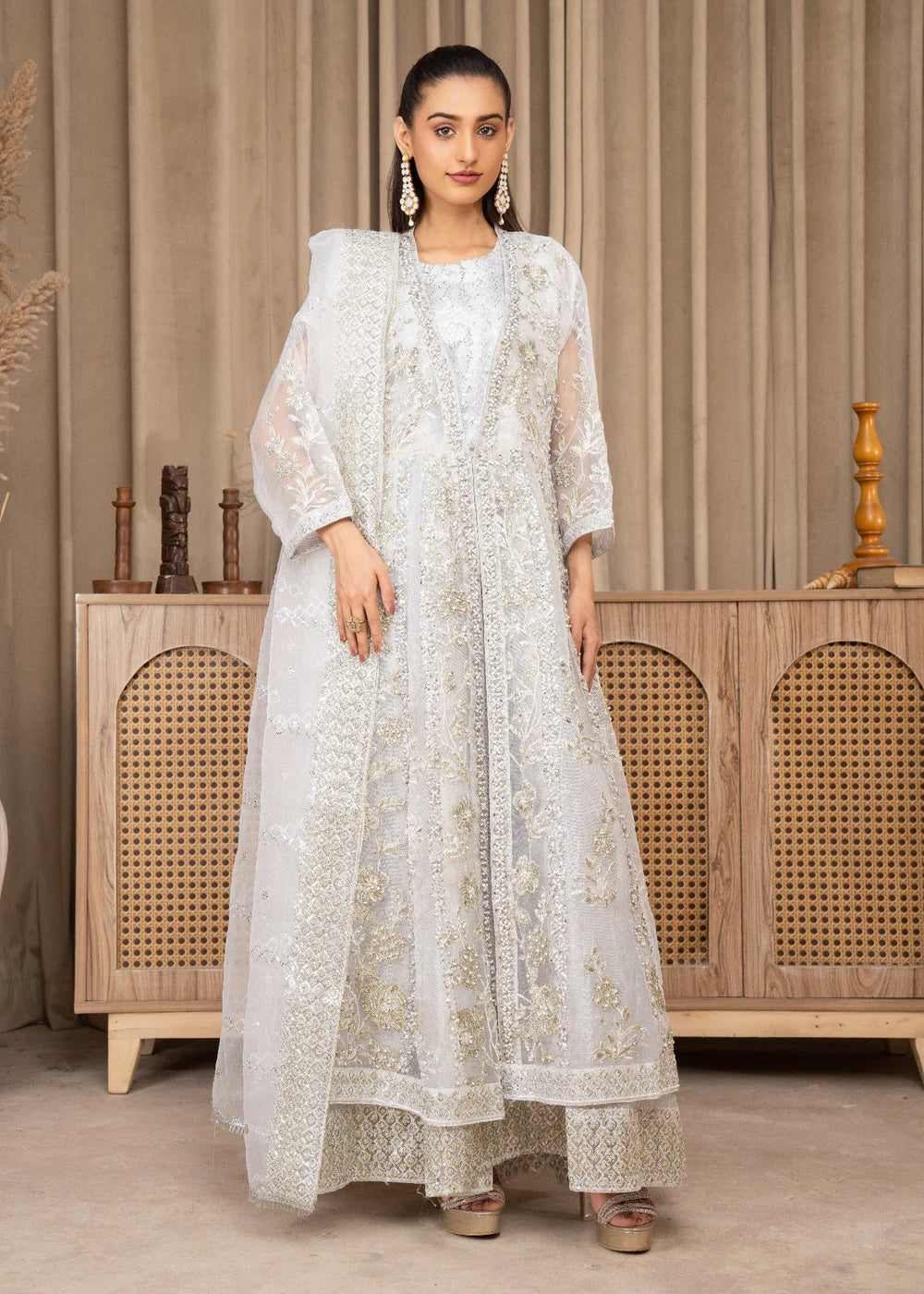 White Organza Maxi – 3Piece