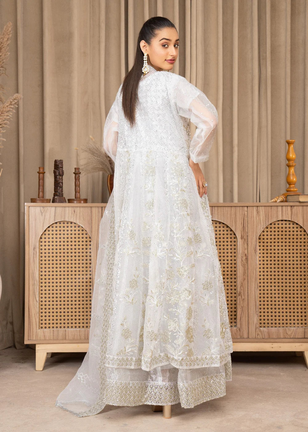 White Organza Maxi – 3Piece