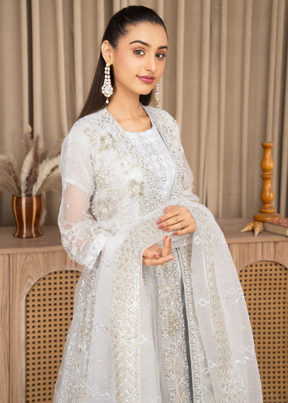 White Organza Maxi – 3Piece