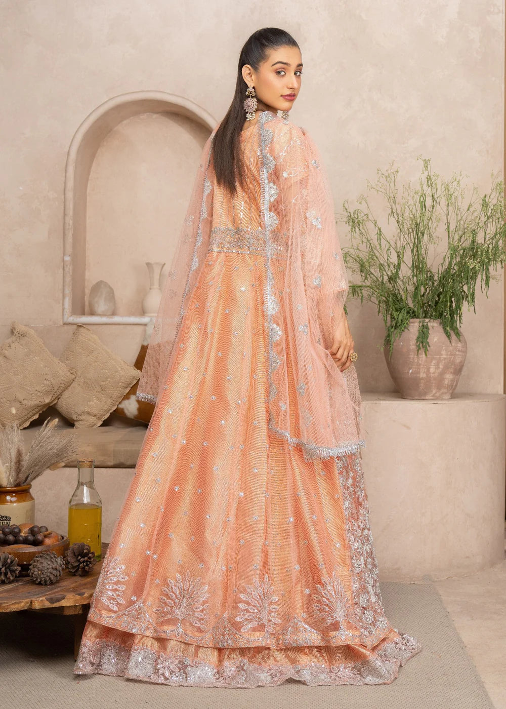 Peach Net Maxi – 3Piece