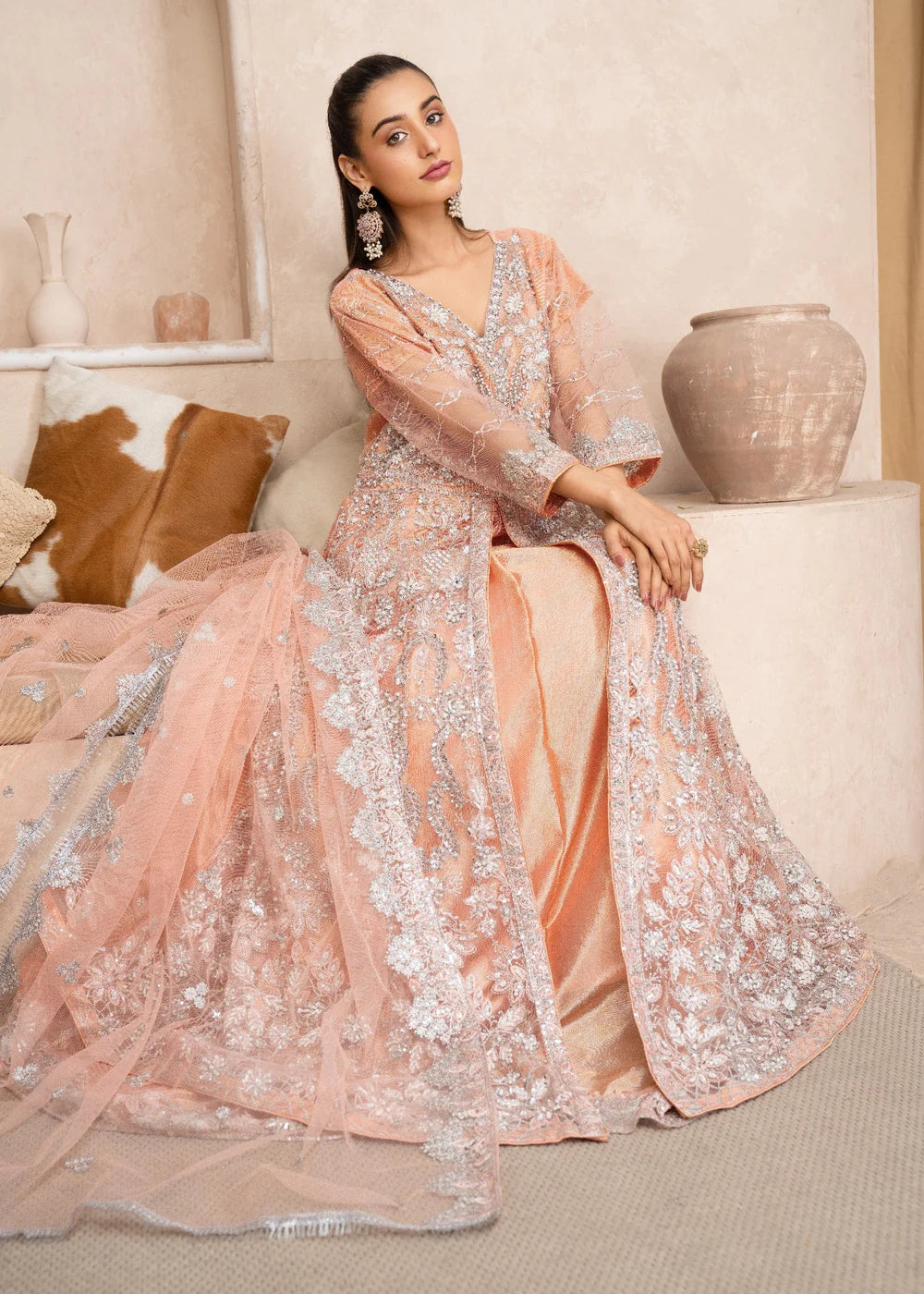 Peach Net Maxi – 3Piece