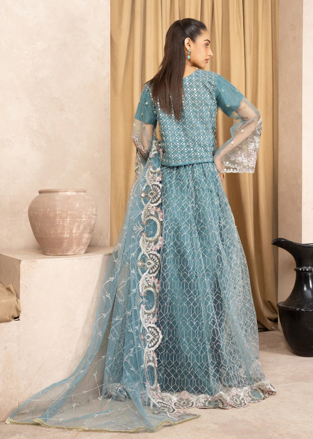 Light Blue 3-Piece Lehenga