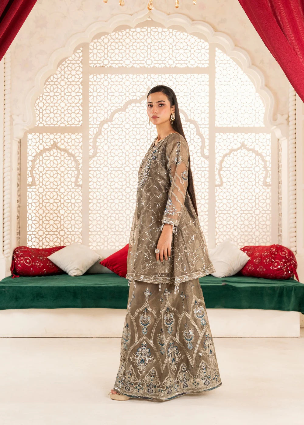 Mocha 3-Piece Sharara