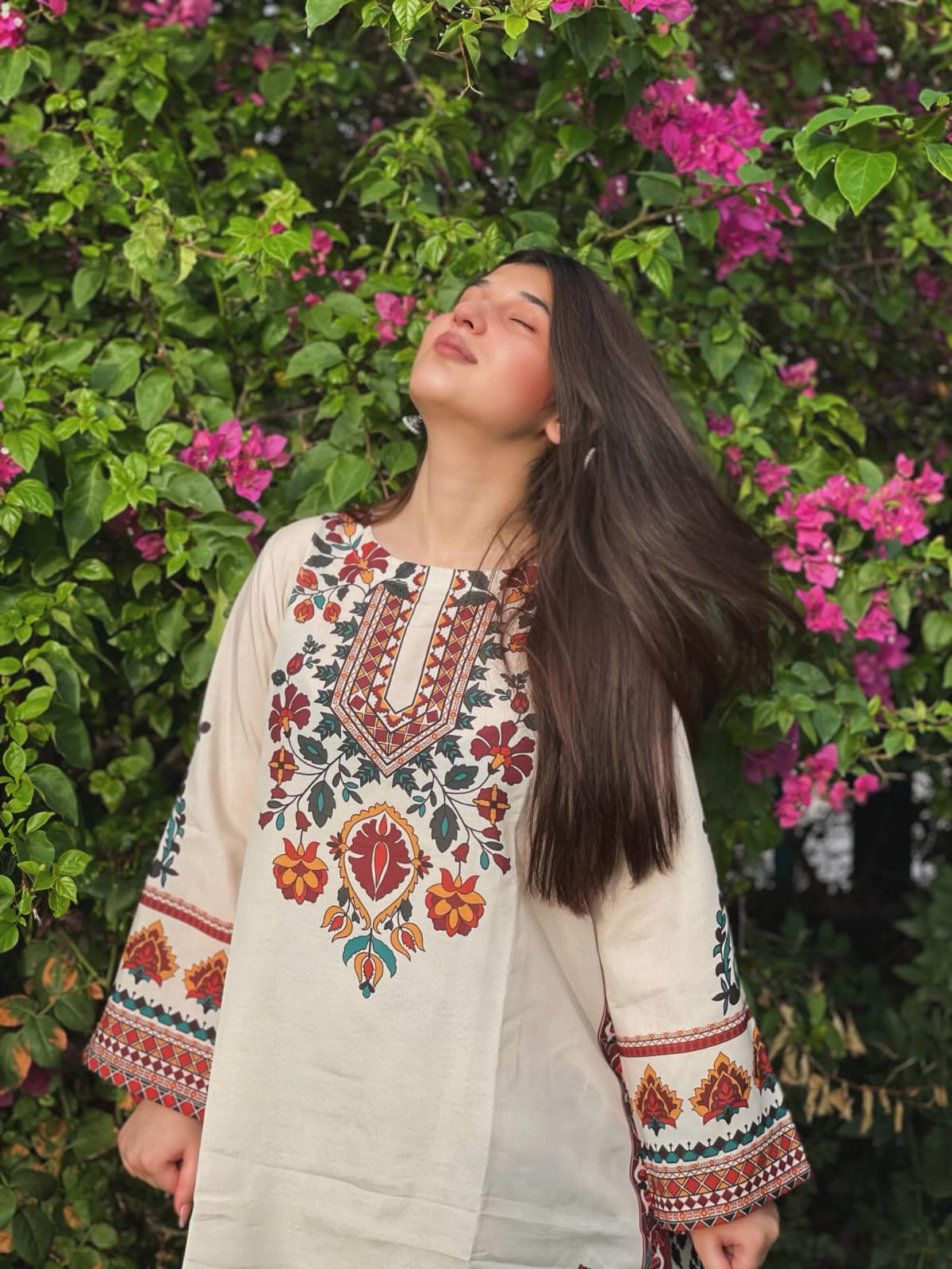 Cream Floral  – 2Piece Co-ord Set