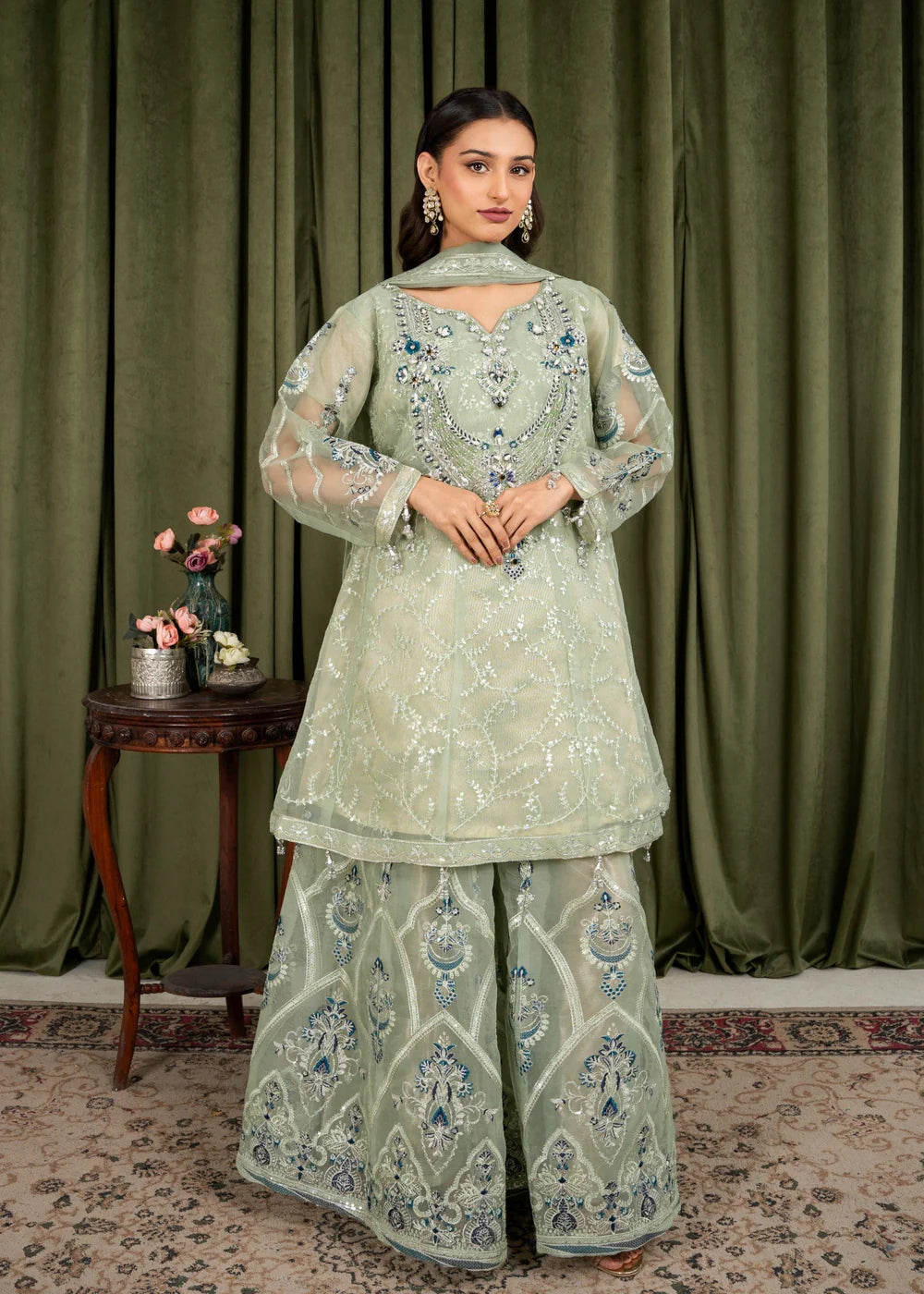 Pistachio 3-Piece Sharara