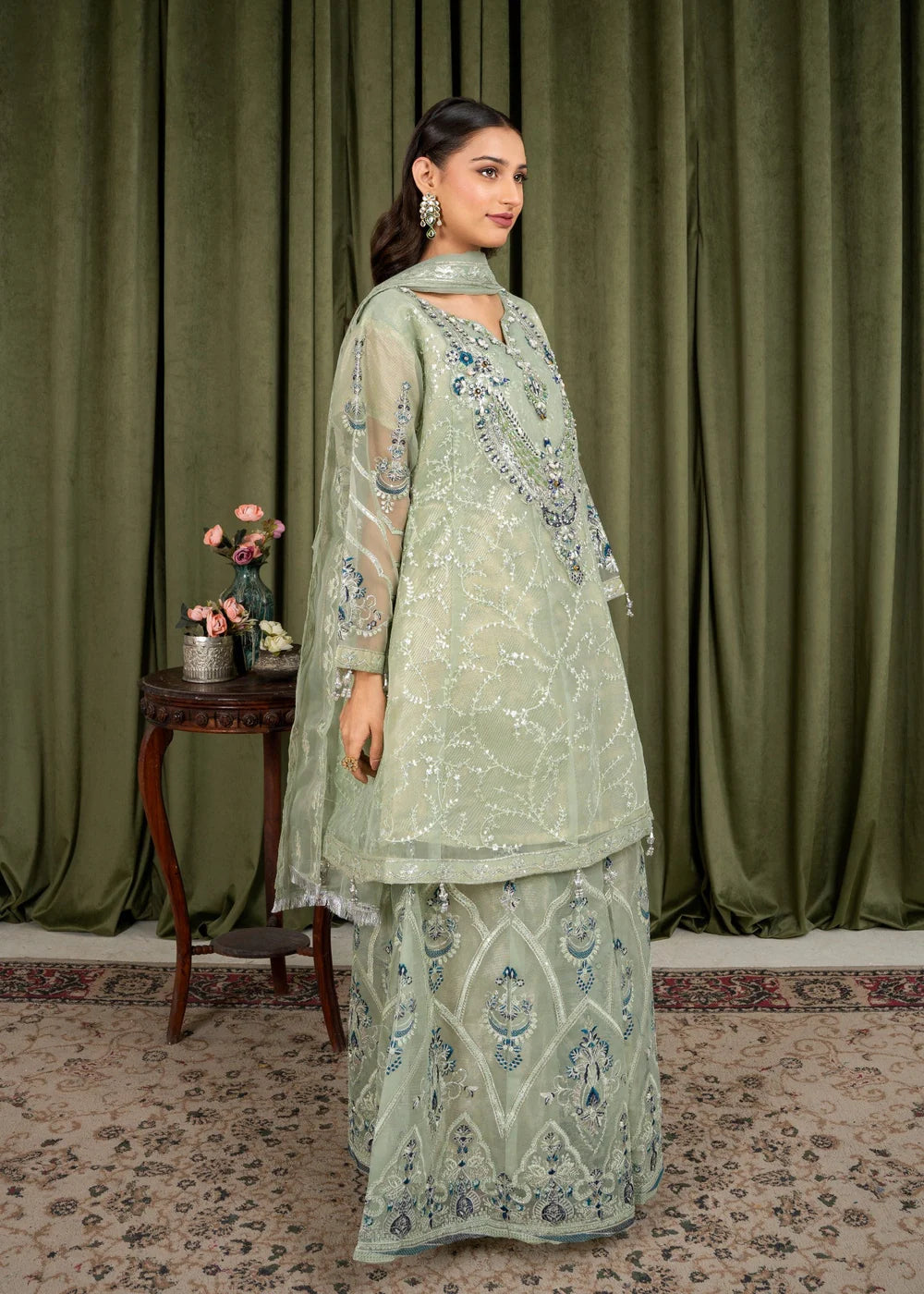 Pistachio 3-Piece Sharara