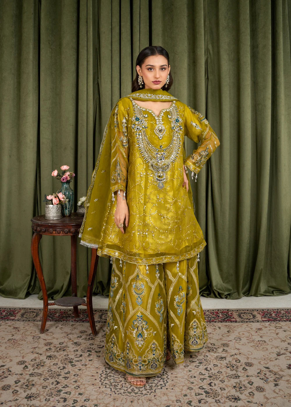 Olive 3-Piece Sharara