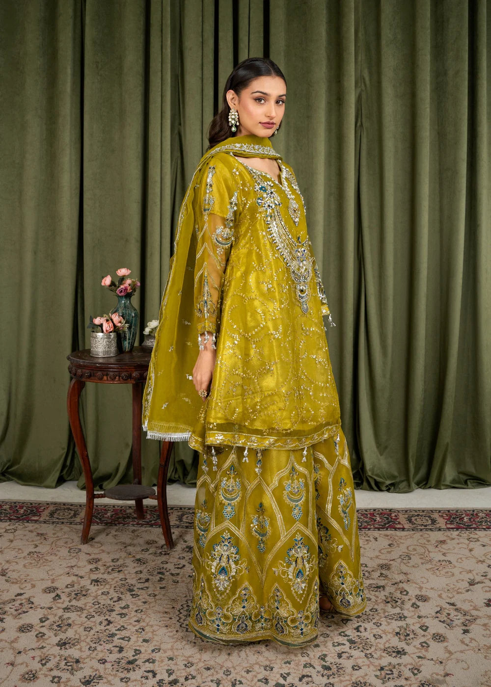 Olive 3-Piece Sharara