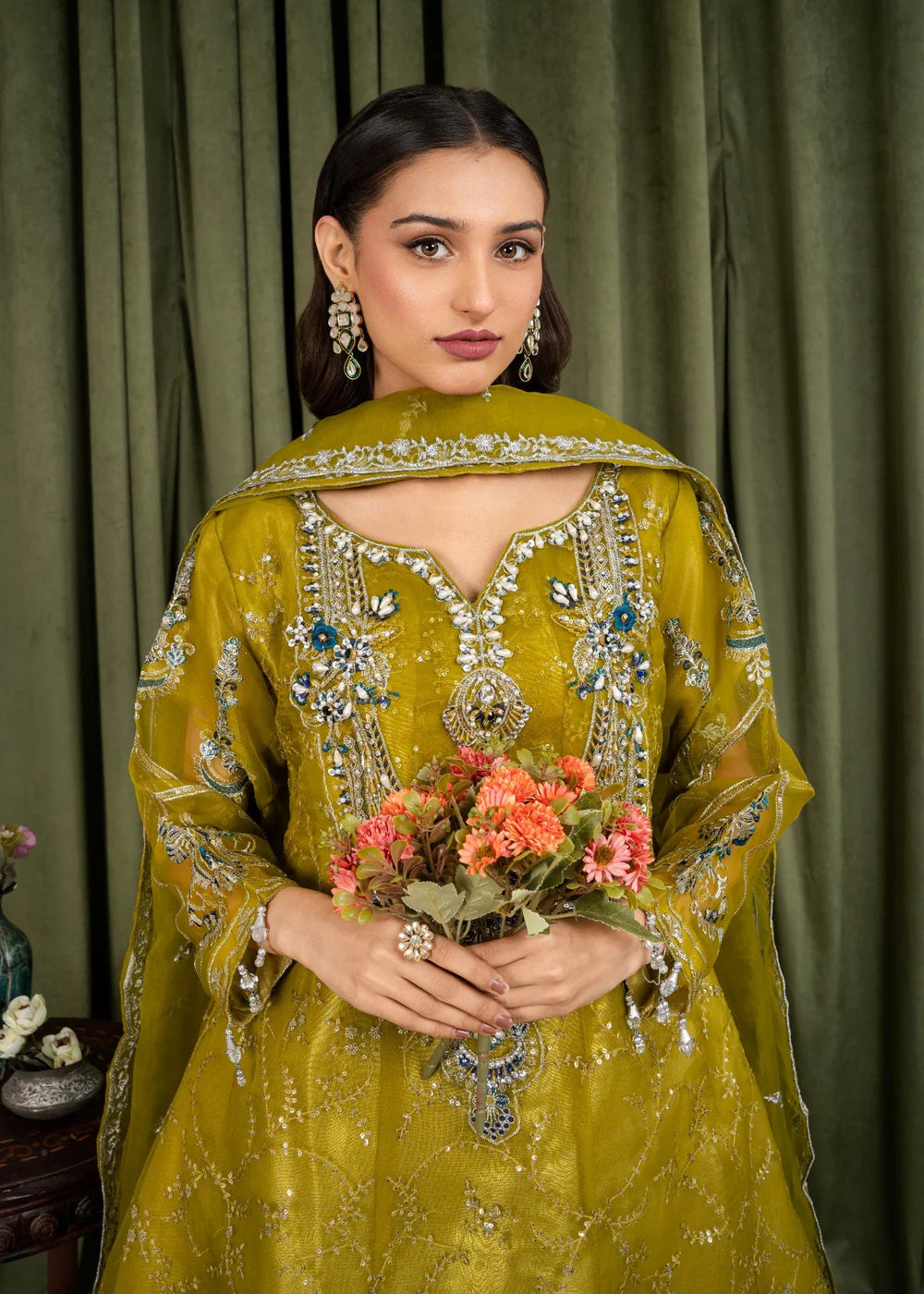 Olive 3-Piece Sharara