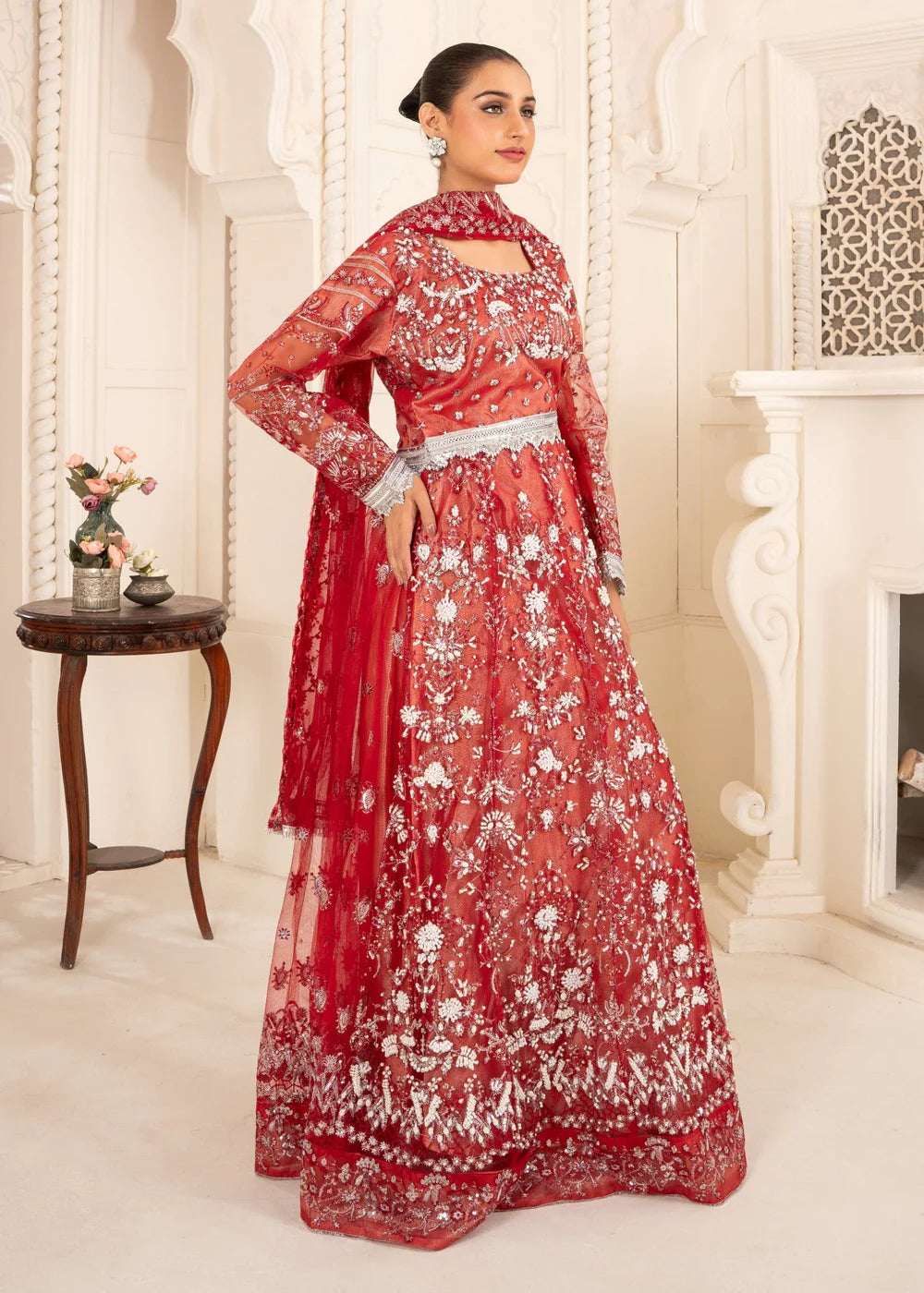 Maroon 3-Piece Lehenga