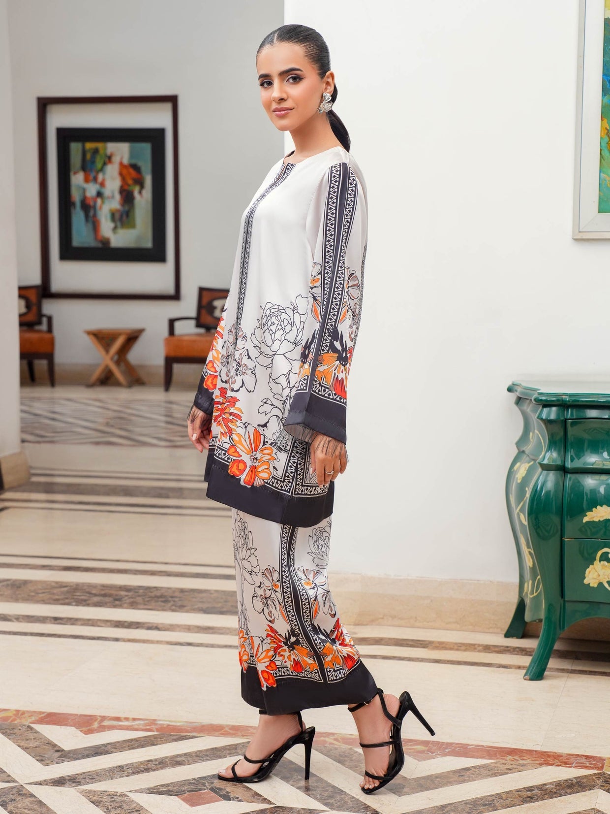 Mint Floral – 2Piece Co-ord Set
